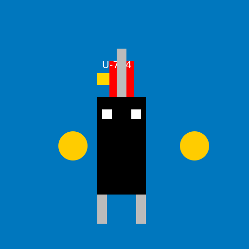 German submarine U-764 - DrawGPT