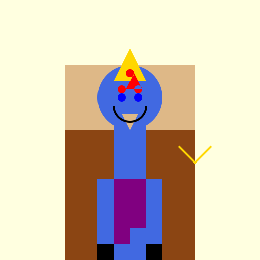 Blonde Haired Blue Eyed Bearded King Sitting on a Throne - DrawGPT