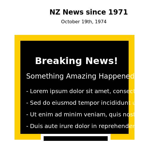 NZ News since 1971 intro October 19th 1974 - DrawGPT