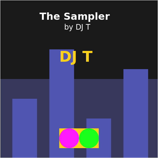 The Sampler by DJ T - SCFI Album Cover - DrawGPT