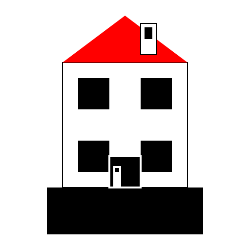 White House with Black Windows and a Formal Garage - DrawGPT