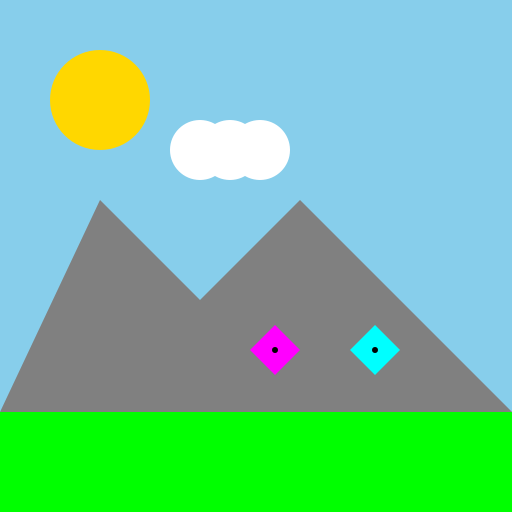 Landscape with butterflies - DrawGPT