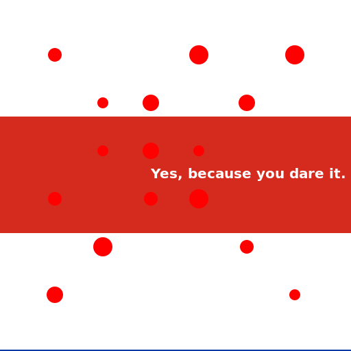 Blue, Red, and White with Bloodsplatters and Text - DrawGPT