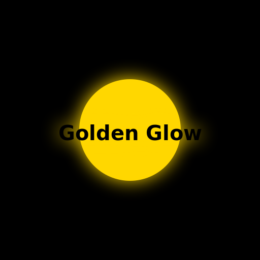 Golden Glow on Black Background - DrawGPT
