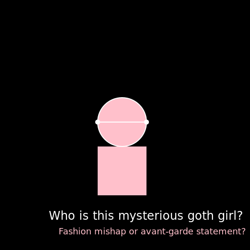 Artistic Expression of a Fashionable Goth Girl in Pink Lingerie - DrawGPT