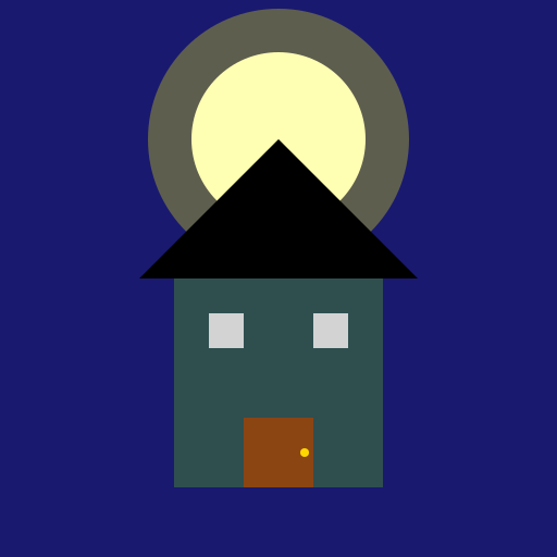 A house in moonlight - DrawGPT