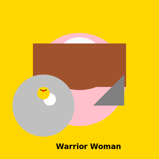 Warrior Woman with Sword and Shield - DrawGPT