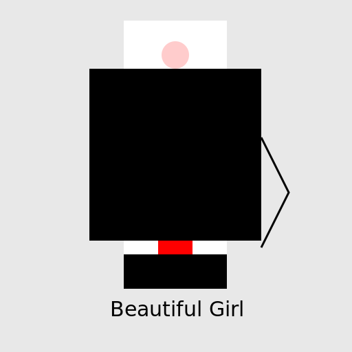 Beautiful Girl with Red Stripe Shirt, Black Coat, and Knife - DrawGPT