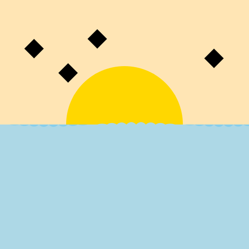 Sunrise Over the Calm Sea - DrawGPT