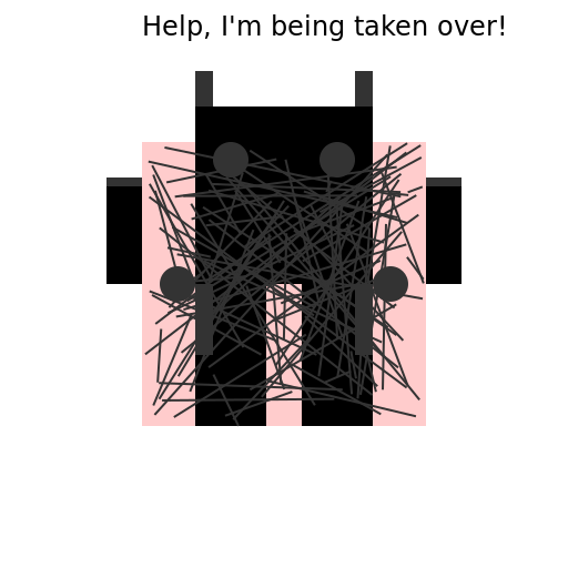 Black Goo Overtaking Body - DrawGPT