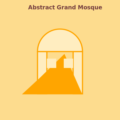 Abstract Grand Mosque with Sunset - DrawGPT