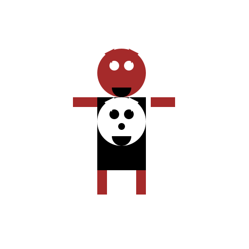 Half Ape Half Skunk Monster - DrawGPT