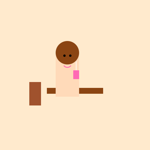 Girl with Short Brown Hair at a Cafe - DrawGPT