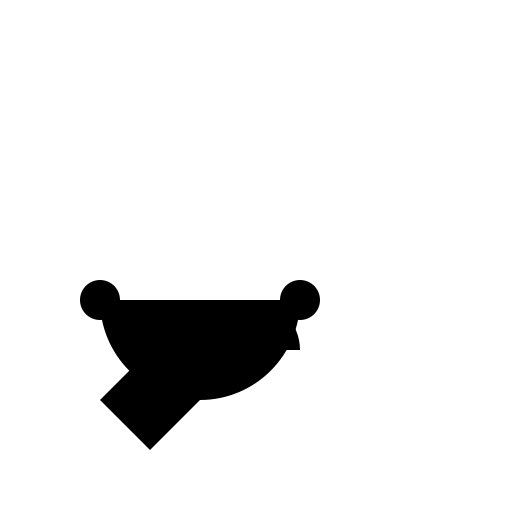 Jumping Quokka Black Silhouette over white background - DrawGPT