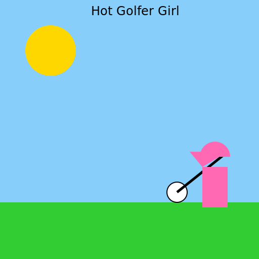 Hot golfer girl - DrawGPT