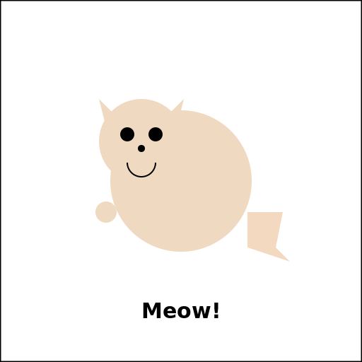 Cat Playing with a Bone - DrawGPT