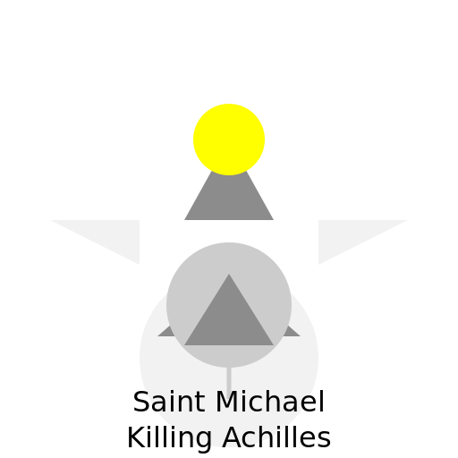 Saint Michael Killing Achilles Shoulder Tattoo - DrawGPT