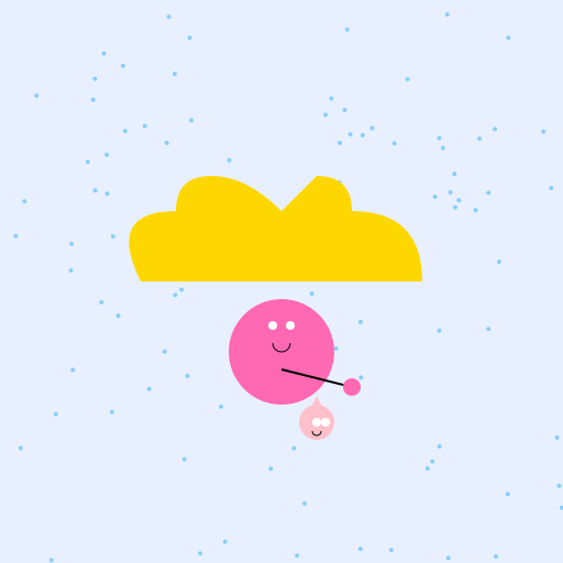 Guy Protects Kitty from Rain - DrawGPT