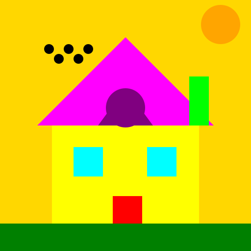 Colorful Maximalist House - DrawGPT