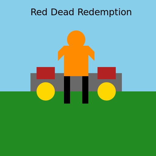 Arthur Morgan on a Car - DrawGPT