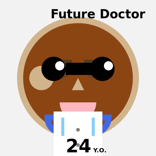 Black 24-Year-Old Future Doctor Curly Self-Portrait - DrawGPT