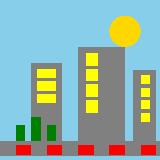 Closeup of a Beautiful City - DrawGPT