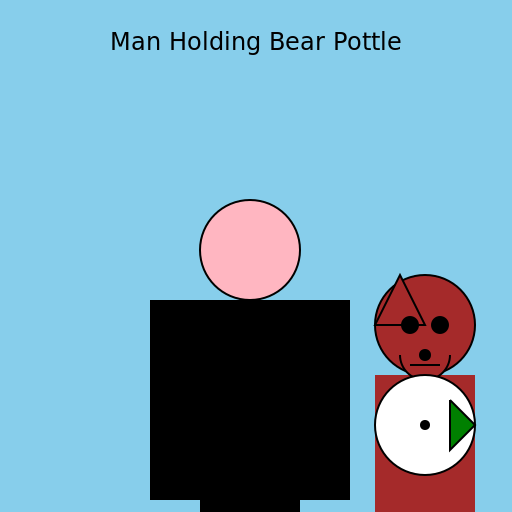 Man Holding Bear Pottle - DrawGPT