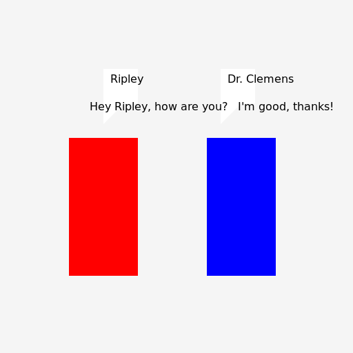 Ripley and Dr. Clemens talking - DrawGPT