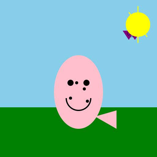 A Lardon Grazing in a Field - DrawGPT