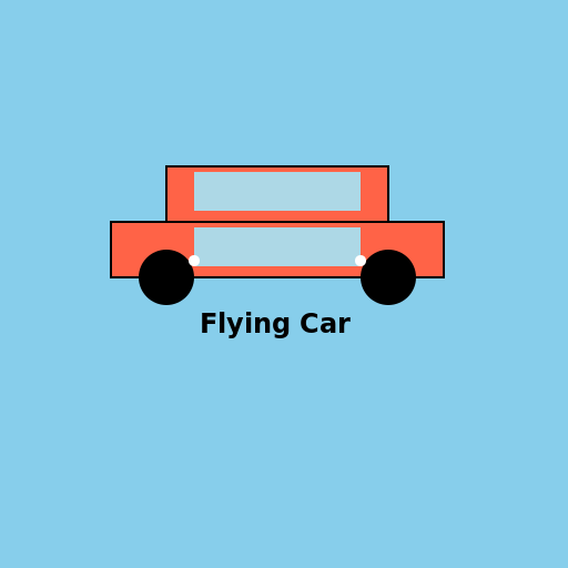 Flying Car with 4 Wheels - DrawGPT