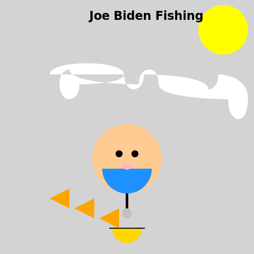 Joe Biden's Fishing Adventure on a Cloudy Day - DrawGPT