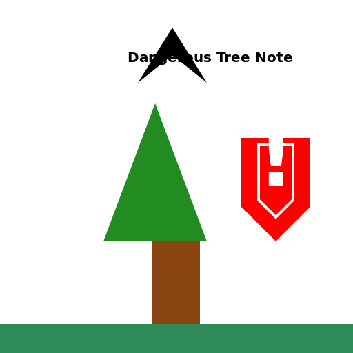 Dangerous Tree Note Logo - DrawGPT