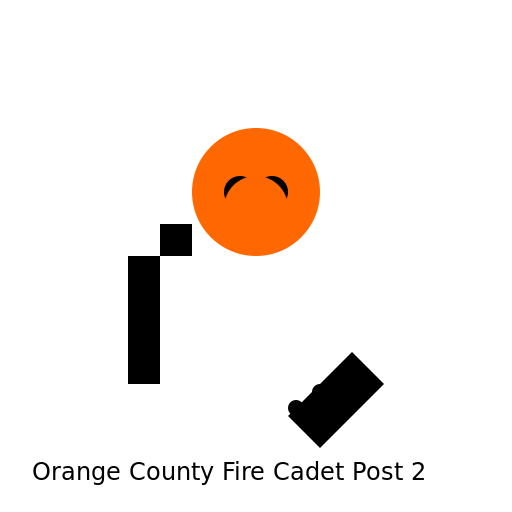 Sophisticated Logo for Orange County Fire Cadet Post 2 - DrawGPT