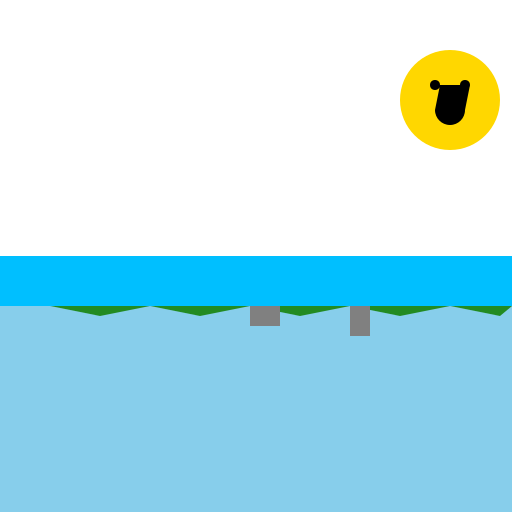 Mountain Stream Flowing Below Green Hillside - DrawGPT