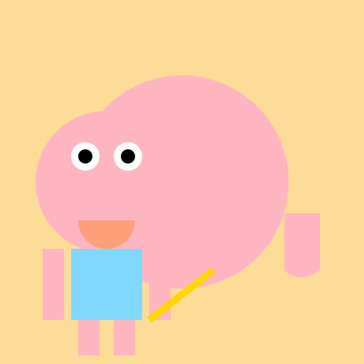 Dinosaur in a Cute Outfit - DrawGPT