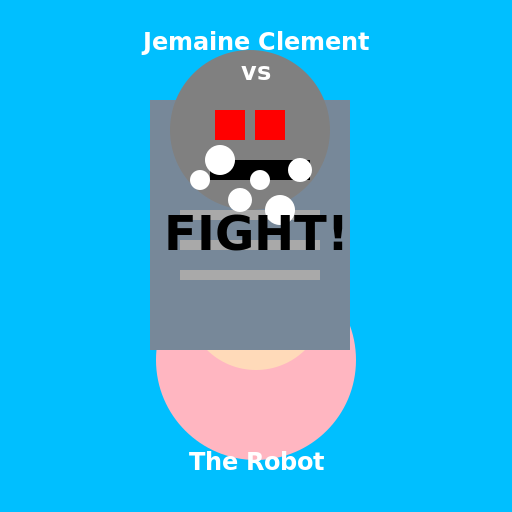 Jemaine Clement fighting a robot under the sea - DrawGPT