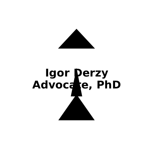 Black and White Logo for Igor Derzy Advocate, PhD - DrawGPT