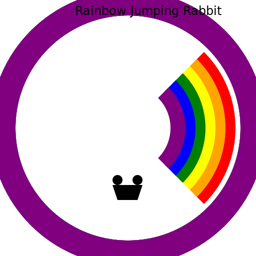 Rainbow Jumping Rabbit - DrawGPT