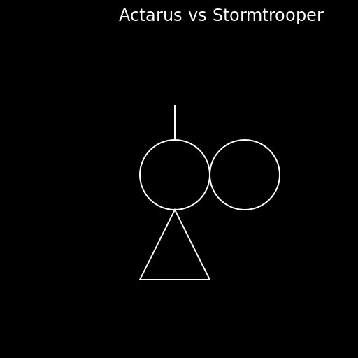 Actarus vs Stormtrooper in Black and White - DrawGPT