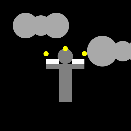 Man Silhouette with Raising Hands in Dark Clouds - DrawGPT