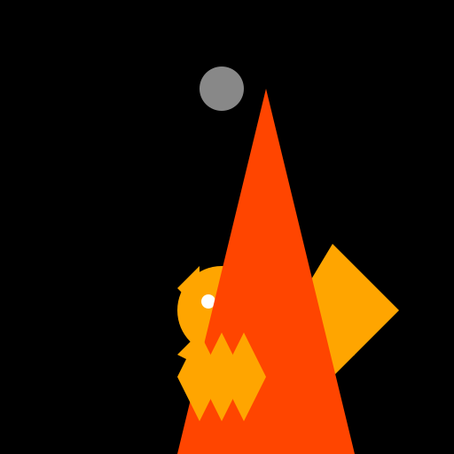 Back View of Lion Climbing Through Fire - DrawGPT