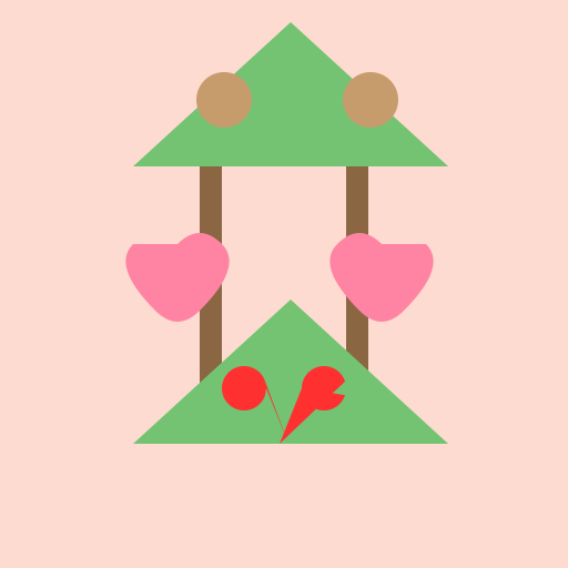 Coconut Tree Lovebirds - DrawGPT