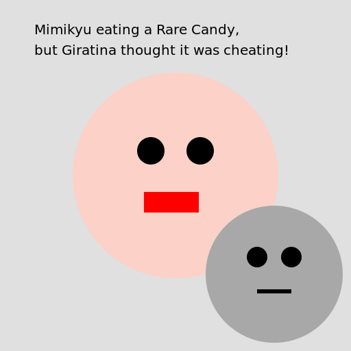 Mimikyu and Giratina's Candy Conflict - DrawGPT