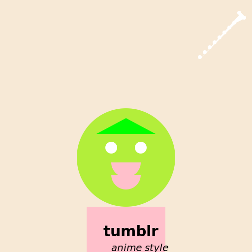 A Lime in a Blanket in Tumblr Anime Style - DrawGPT