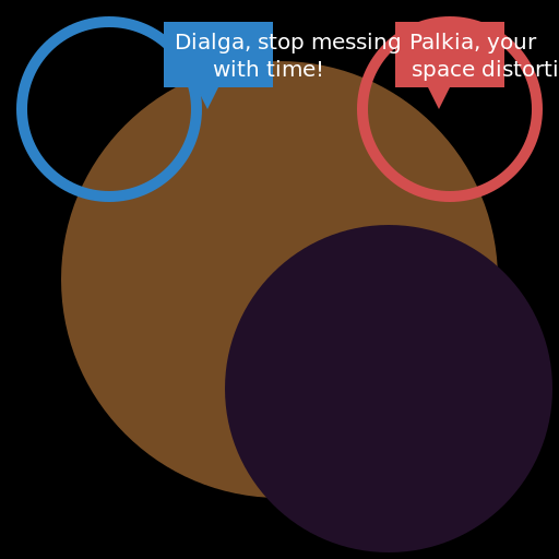 Giratina and Darkrai complain about Dialga and Palkia - DrawGPT