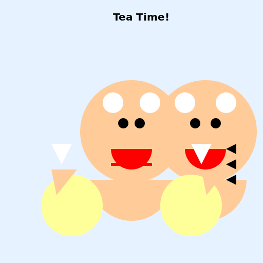 Monkey D. Luffy and Naruto Drinking Tea - DrawGPT