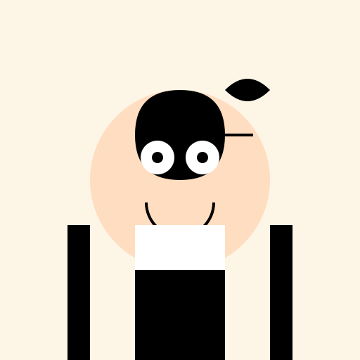 Cute Girl in Black Clothes - DrawGPT