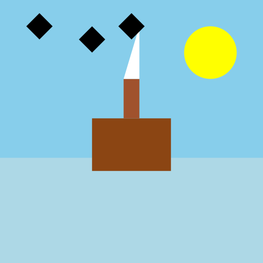 Boat on Calm Waters - DrawGPT