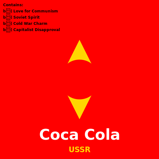 USSR Style Coca Cola Logo - DrawGPT