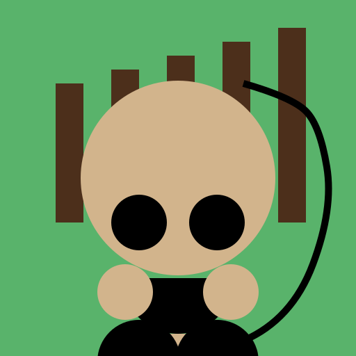 Human-like Dog Monster in the Forest - DrawGPT
